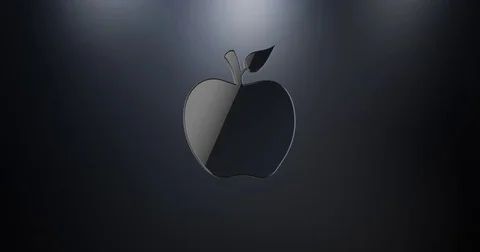Apple Black 3d Icon Stock Footage 69985448
