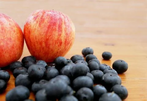 Apple with blueberry Stock Photos