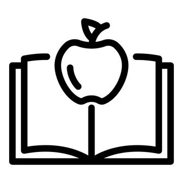 Apple book gravity icon, outline style Stock Illustration