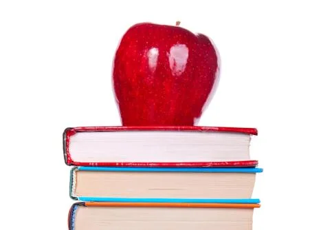 Apple on the Books Foto stock