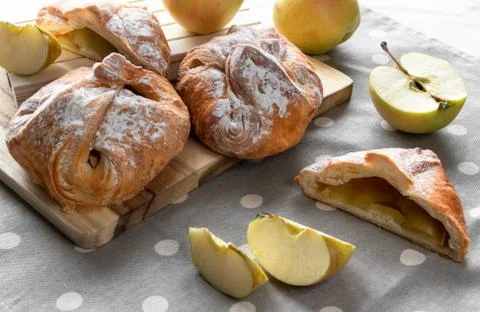 Apple buns (pie) Stock Photos