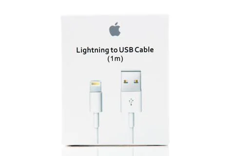 Apple cable for devices connections Foto stock