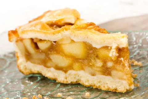 Apple cake close up Stock Photos