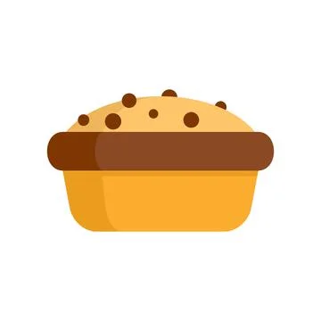 Apple cake icon flat isolated vector Illustrazione stock