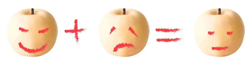 Apple calculation   - vector illustration Illustrazione stock