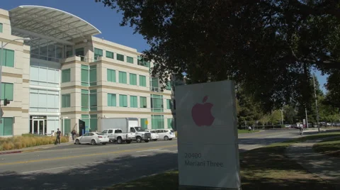 The Apple Campus in Cupertino Stock Footage