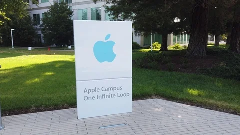 Apple campus sign Stock-Footage 112083055