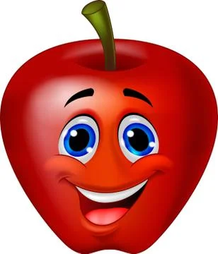 Apple cartoon character Stock Illustration