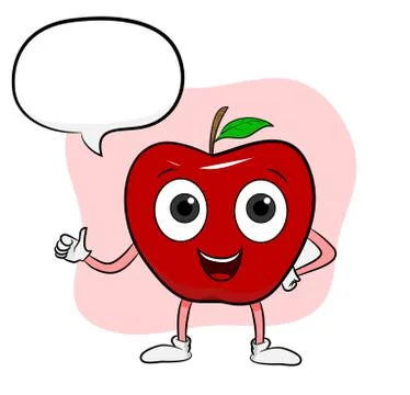 Apple Cartoon Illustrazione stock