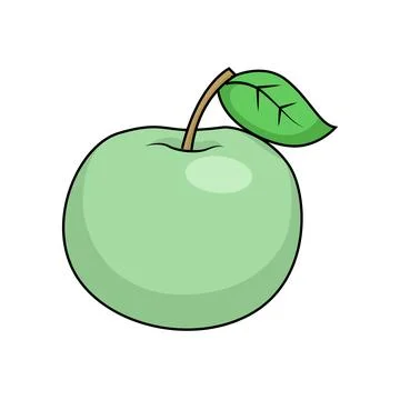 Apple cartoon vector illustration Stock Illustration