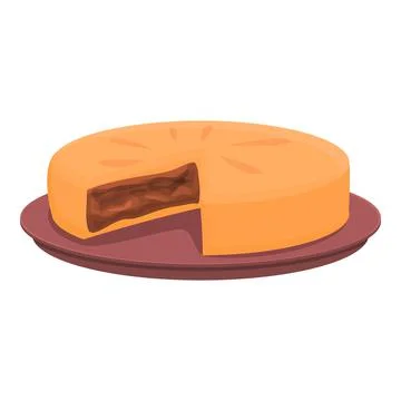 Apple choco pie icon cartoon vector. Australian food Stock Illustration