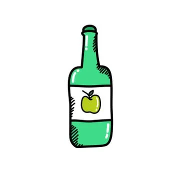 Apple cider doodle icon, vector illustration Stock Illustration