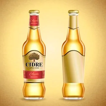 Apple cider package design Stock Illustration