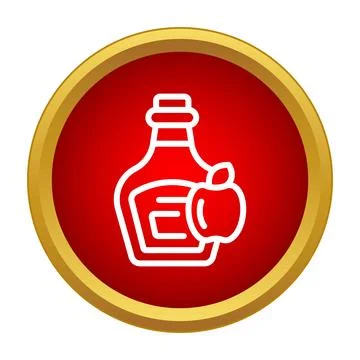 Apple cider vinegar bottle icon health beverage Stockillustratie