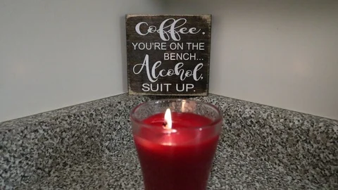 Apple Cinnamon Candle with Flame Glowing 動画素材 124623227