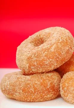 Apple cinnamon donuts Stock Photos