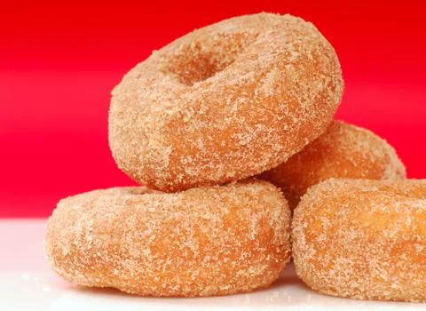 Apple cinnamon donuts Stock Photos