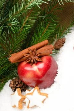 Apple &amp; cinnamon Stock Photos