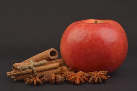 Apple with cinnamon Stock Photos