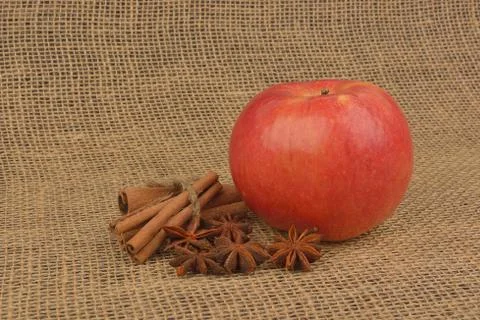 Apple with cinnamon Stock Photos