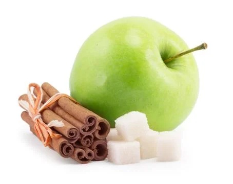 Apple, cinnamon, sugar Stock Photos