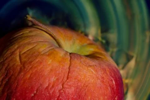 Apple on circle defocus background Stock Photos