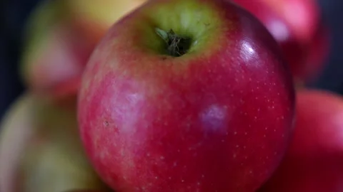 Apple Close-Up 4K Slow Motion Video Stock Footage 323067668