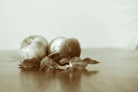 Apple close up with B&amp;W color...Apple fruit in black and white...Ecological.. Stock Photos