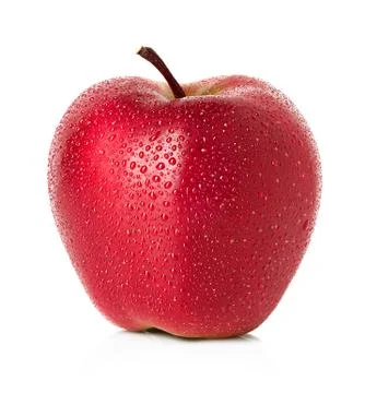 Apple close-up isolated on a white background. Stock Photos
