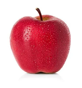 Apple close-up isolated on a white background. Stock Photos