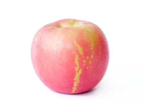 Apple close up isolated on white background. Stock Photos