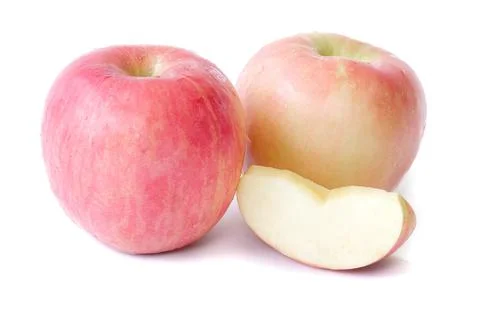 Apple close up isolated on white background. Stock Photos