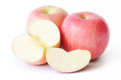 Apple close up isolated on white background. Stock Photos