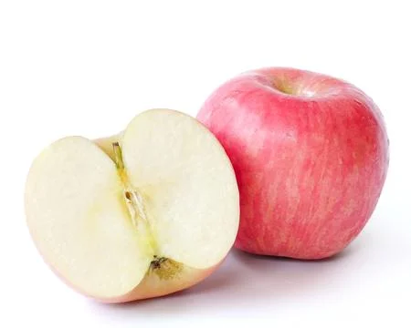 Apple close up isolated on white background. Stock Photos