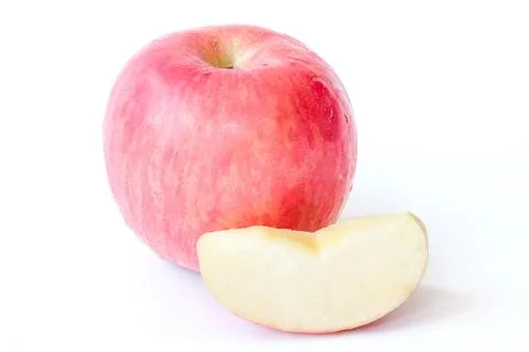 Apple close up isolated on white background. Stock Photos