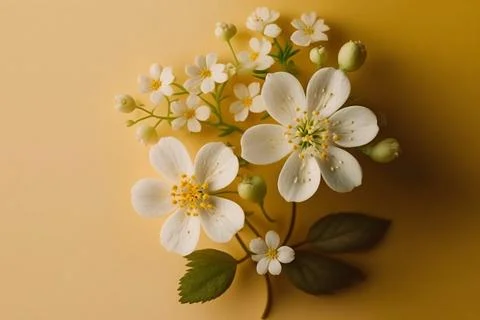 An apple-colored branch. The apple tree is in bloom. Close-up. Isolated in th Stock Illustration
