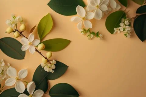 An apple-colored branch. The apple tree is in bloom. Close-up. Isolated in th Stock Illustration