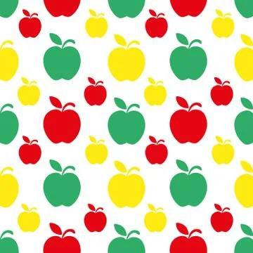 Apple colorful seamless pattern Stock Illustration