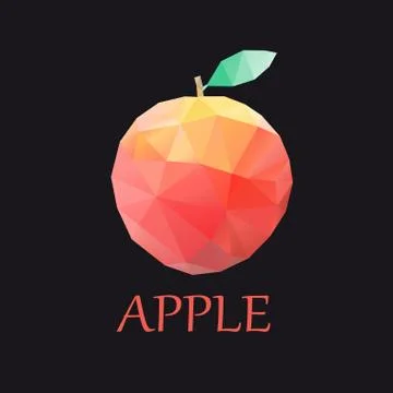 Apple colorful triangles Stock Illustration