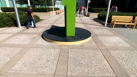 Apple company campus in silicone valley, Infinity loop one Stock Footage 101593553