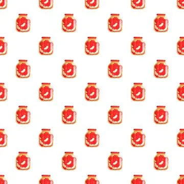 Apple compote seamless pattern creating sweet food background Stock Illustration