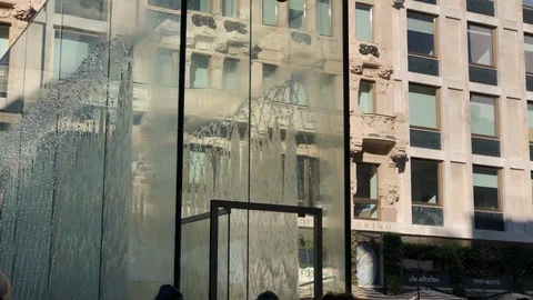 Apple Computer Store, Liberty Square, Milan, Italy Stock Footage 121643867