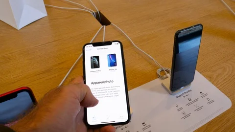 Apple Computers iPhone 11, 11 Pro and Pro Max goes on sale Stock Footage 129848677