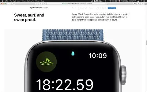 Apple Computers launch Apple Watch Series 4 swim, workout, app , Stock Photos