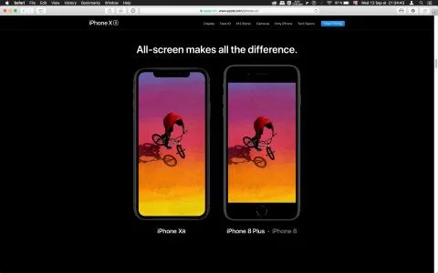 Apple Computers launch iPhone smartphone comapre screen size, Stock Photos