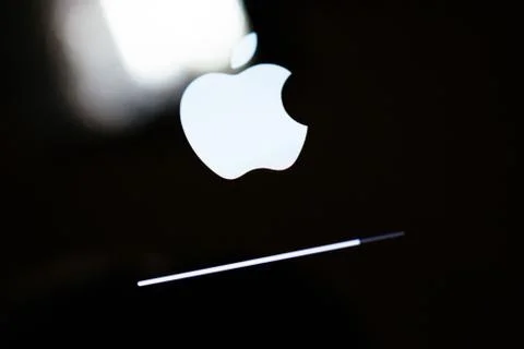 Apple Computers logotype logo loading bar 写真素材