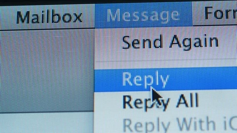 Apple Computers Mail program software app Stock Footage 99138306