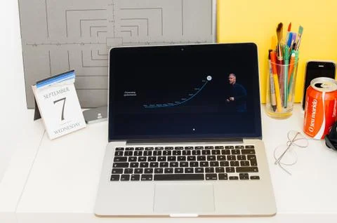 Apple Computers website showcasing A10 fusion chip Stockfoto's