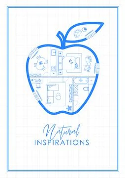 Apple construction drawing Stock Illustration