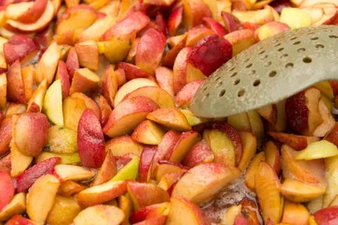 Apple cooked with sugar Stock Photos